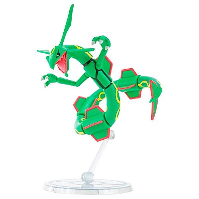 Boneco Pokémon Select Rayquaza #S1 com Base | Jazwares