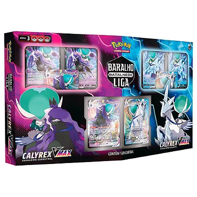 Pokémon TCG: Baralhos Batalha de Liga - Calyrex Cavaleiro Espectral VMAX + Calyrex Cavaleiro Glacial VMAX