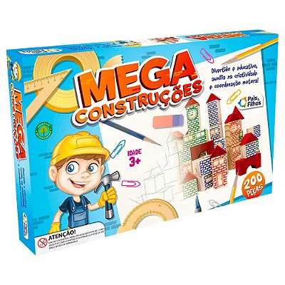 Blocos Mega Construções - 200 Peças | Pais e Filhos