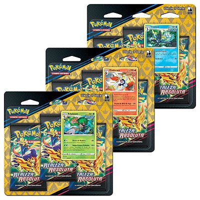 Pokémon TCG: Triple Packs Realeza Absoluta - Rillaboom + Cinderace + Inteleon