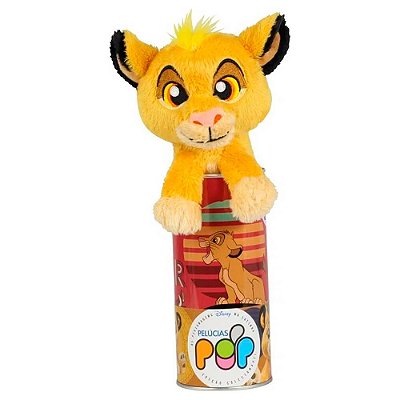 Pelúcia na Latinha Disney POP O Rei Leão - Simba Big Feet (16 cm) | Disney