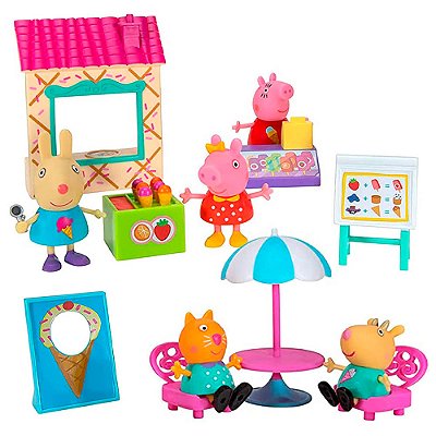Playset Peppa Pig - Peppa e Amigos Sweet Day (13 peças) | Jazwares