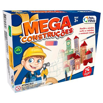 Blocos Mega Construções - 76 Peças | Pais e Filhos