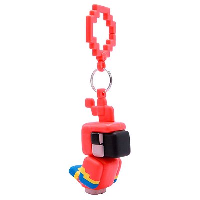 Boneco Chaveiro Minecraft - Papagaio Vermelho | Just Toys