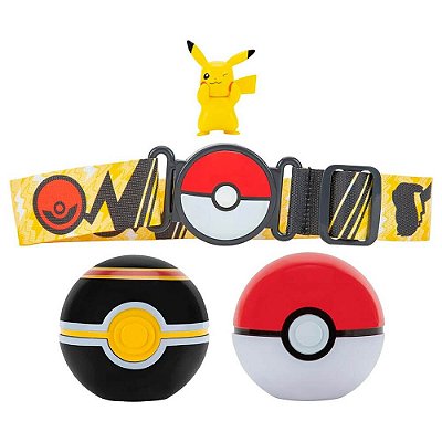 Cinto Pokémon Clip N Go Belt com Pikachu e 2 Poké Bolas | Jazwares