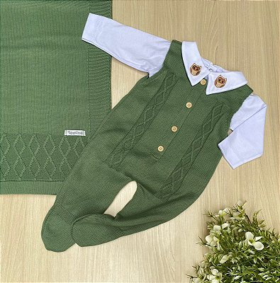 Saída de Maternidade Menino Augusto com Bordado de Coruja