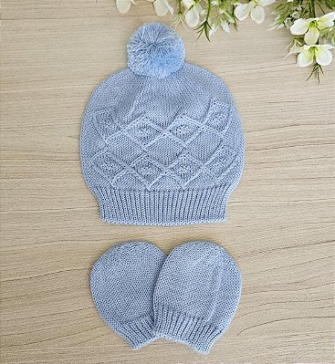 Kit gorro e luvas em Charles em tricot Tamine
