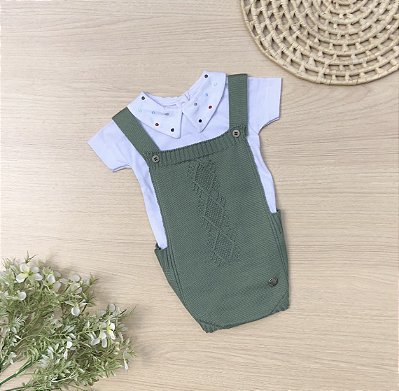 Jardineira Romper Rafael Tricot 2 peças