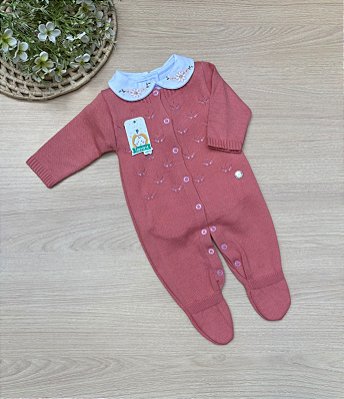 Saída de maternidade jardineira Margarida menina