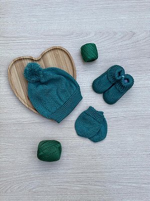 Kit Conforto Liso Menino Tamine Dinhos Baby Tricot