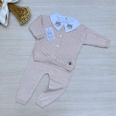 conjunto calça casaco menino alex tamine 3 peças