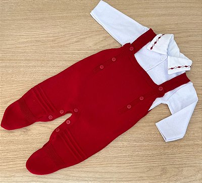 Saída Maternidade Jardineira + body José 2 peças