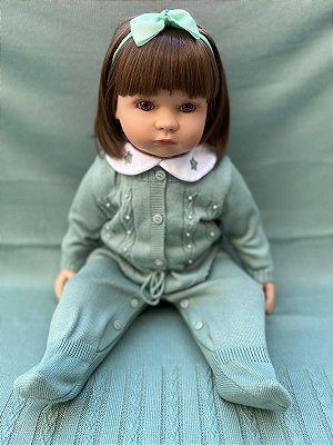 Saída de maternidade Dinhos Baby de menina Liz em tricot 4 peças