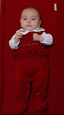 Saída de Maternidade de Menina em Tricot Ayla 4 peças Dinhos Baby