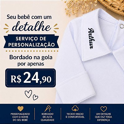 Serviço de Personalização Nome na Gola do Body