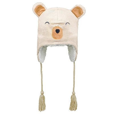 GORRO LUDICO 01-03 ANOS MASCULINO PIMPOLHO BEGE URSO