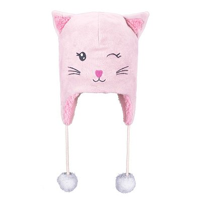 GORRO LUDICO 03-06 ANOS FEMININO PIMPOLHO ROSA GATINHA