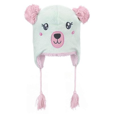 GORRO LUDICO 03-06 ANOS FEMININO PIMPOLHO ROSA URSO
