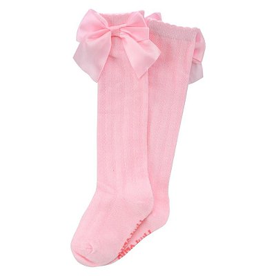 MEIA 3/4 LISA COM LACO 21-25 FEMININO PIMPOLHO ROSA
