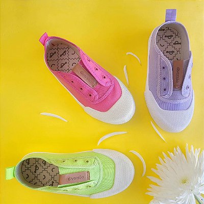 Tênis Mini Alice Pink Marca Diversão Sem Cadarço