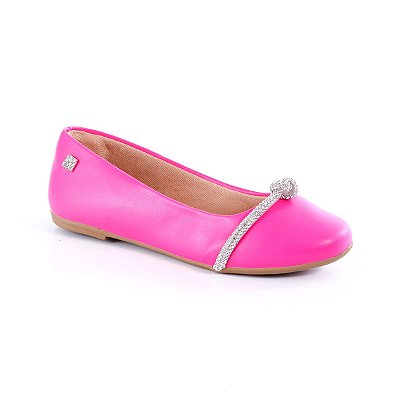Sapatilha Menina Rio Rosa Barbie com Aplique de Strass