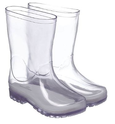 Galocha Bota World Colors Transparente
