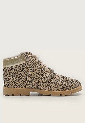 Bota Coturno Pimpolho animal print Oncinha