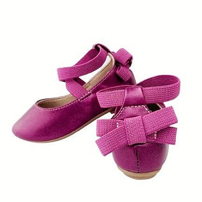 Sapatilha Bailarina Ma&Me Rosa Pink Metalizada