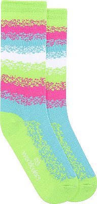 Meia 23 - 29 Worls Colors 3/4 Listrada Listras Coloridas Vibrante