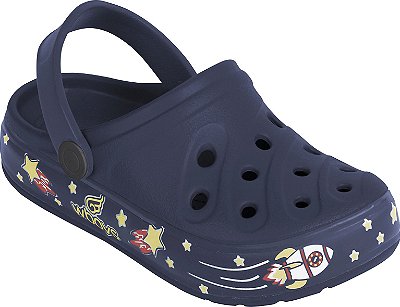 Babuche World Colors Wboys Soft Foguetes Azul marinho