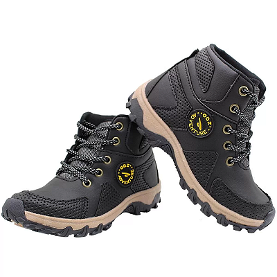 Bota Coturno Adventure Gibizinho Masculino Preto Com Cadarço