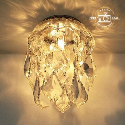 SPOT EMBUTIDO EM AÇO CROMADO E CRISTAL YD625 BELLA