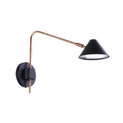 ARANDELA ARTICULADA CUPULA LED PRETO FOSCO ONIX