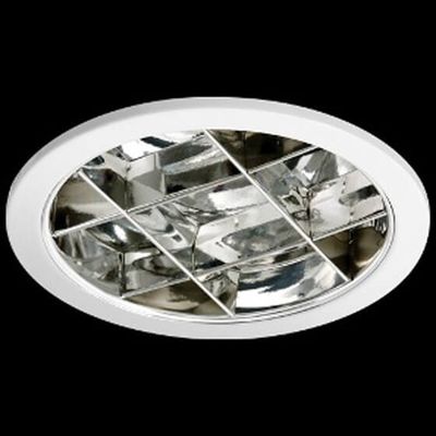 LUMINÁRIA EMBUTIR ALTO RENDIMENTO LOUVER REDONDA 1L