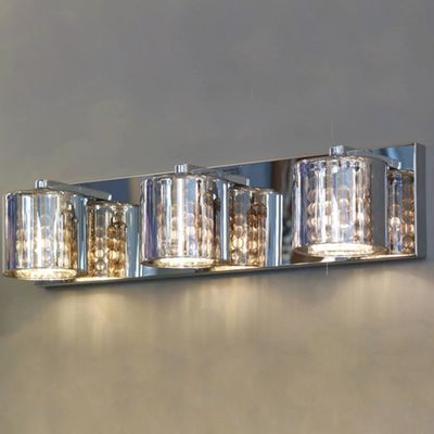 ARANDELA CROMADA CRISTAL METAL E VIDRO HO051 BELLA