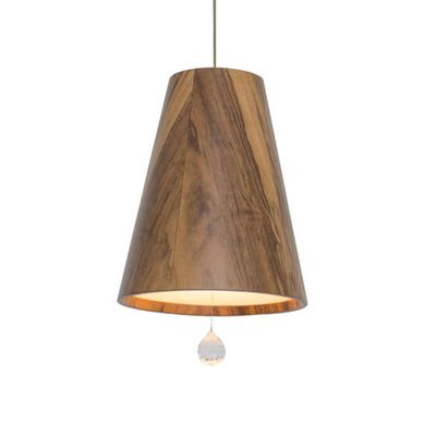 PENDENTE CONICO C/CRISTAL MADEIRA IMBUIA ACCORD