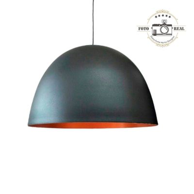 PENDENTE EVEREST OVAL PRETO COBRE