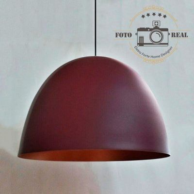 PENDENTE EVEREST OVAL VINHO/COBRE 55X45