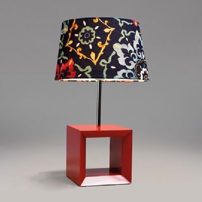 ABAJUR BUXUM VERMELHO FLORES VIS 1001WMFE