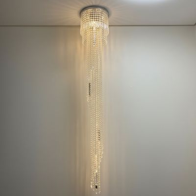 PLAFON PENDENTE DNA ESPIRAL CRISTAL LONGO BELLA