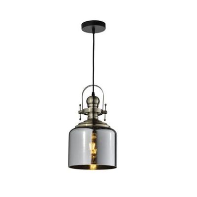 PENDENTE AISHA II METAL VIDRO FUME