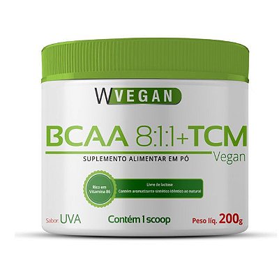 BCAA + TCM vegano 200g Sabor Uva WVegan