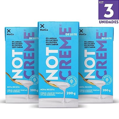 Kit 3 NotCreme - Creme de leite vegetal vegano - NotMilk
