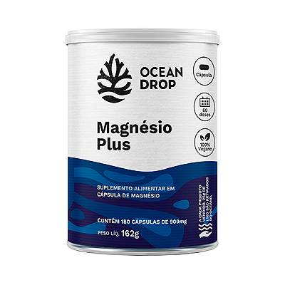 Magnésio Plus - Ocean Drop - 180 cápsulas