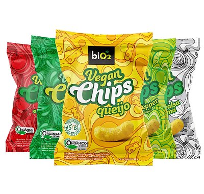 Kit 5 Salgadinho Saudável, Orgânico e Vegano - biO2