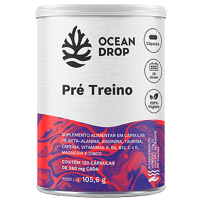 Pré-Treino em cápsulas - Ocean Drop - 120caps