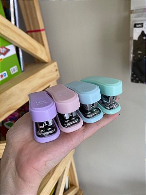 Mini grampeador tons pastéis