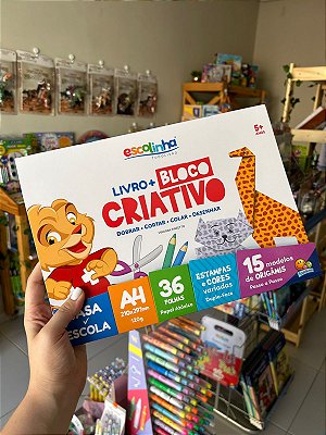 Livro + Bloco Criativo A4: Origamis