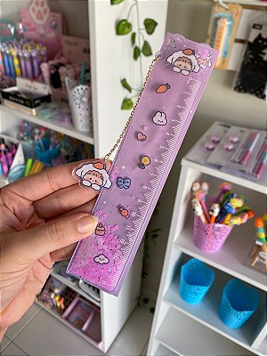 Régua Glitter com Pingente