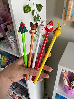 Caneta Fofa Festa de Natal